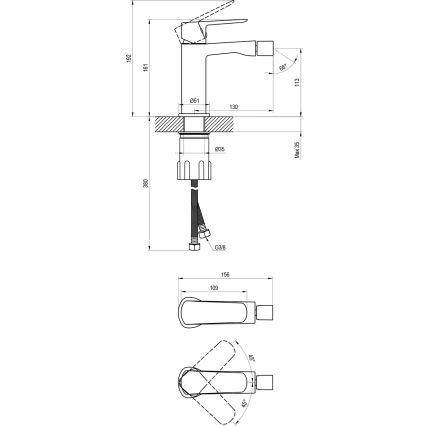 Ravak X070475 - Bidejna armatura LIFE v sijajnem kromu