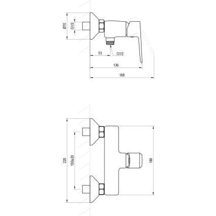 Ravak X070480 - Tušna armatura LIFE črna