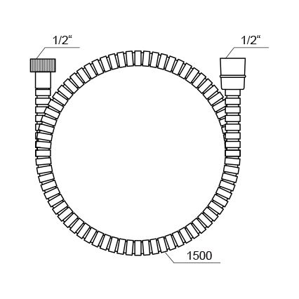 Ravak X07P006 - tušna cev 150 cm, sijajni krom