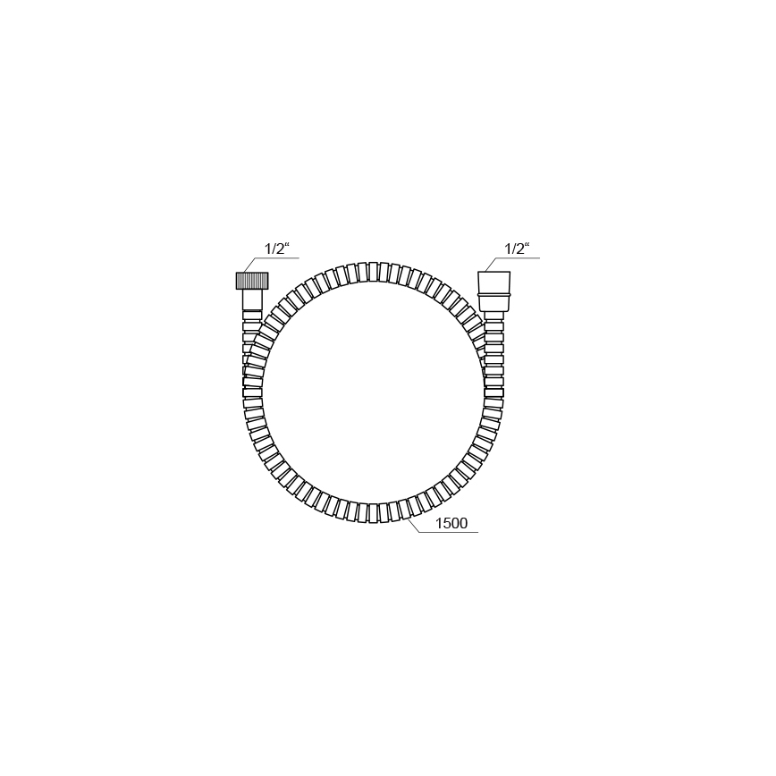 Ravak X07P006 - tušna cev 150 cm, sijajni krom