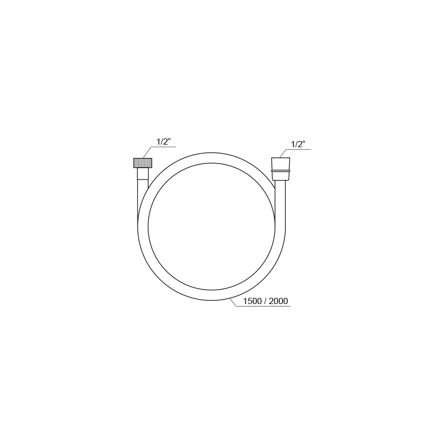 Ravak X07P176 - Plastična tušna cev 150 cm, sijajni krom