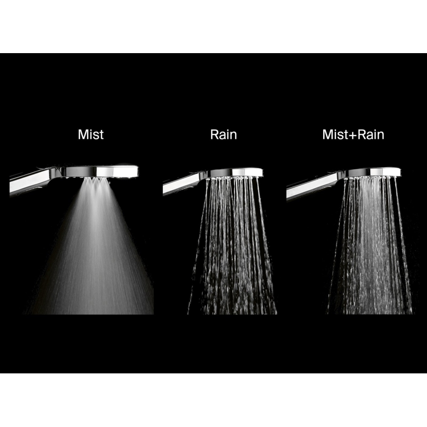 Ravak X07P233 - Ročna prha z gumbom FLAT, krom visokega sijaja