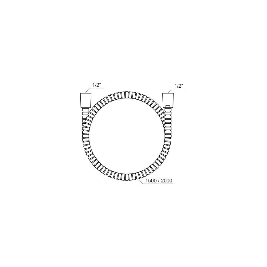 Ravak X07P340 - tušna cev 150 cm, sijajni krom