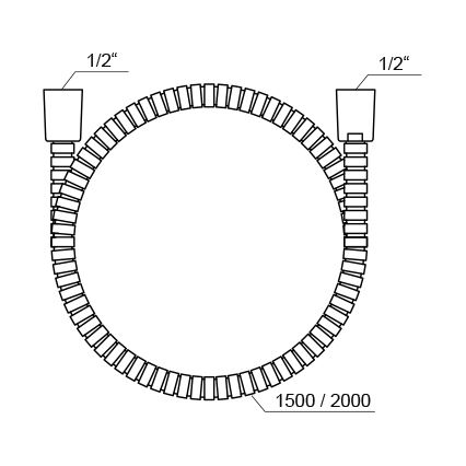 Ravak X07P341 - tušna cev 200 cm, sijajni krom