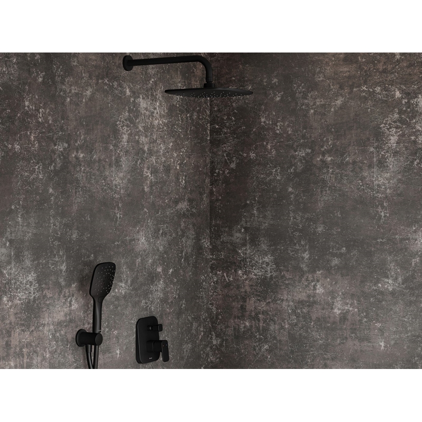 Ravak X07P569 - Ročni tuš s potisnim gumbom, črn