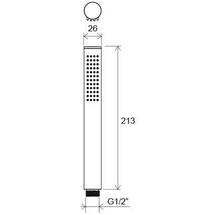 Ravak X07P573 - Ročna prha AIR črna