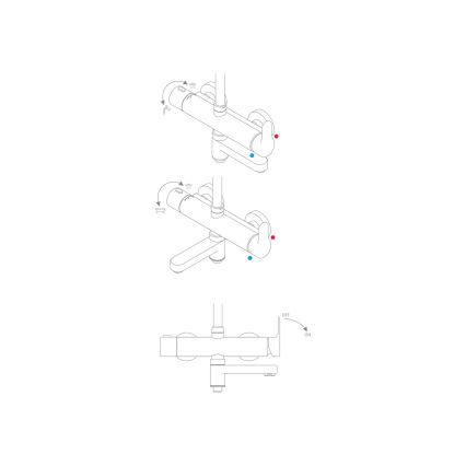 Ravak X07P642 - Tušni set z mešalno baterijo, sijajni krom