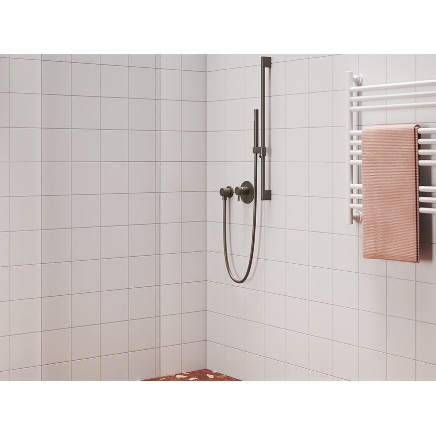 Ravak X07P694 - Ročna prha v ščetkanem grafitu