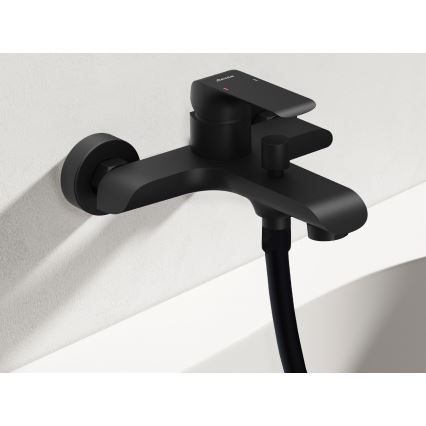 Ravak X07S114 - Komplet za kad z mešalno baterijo FLAT mat črna
