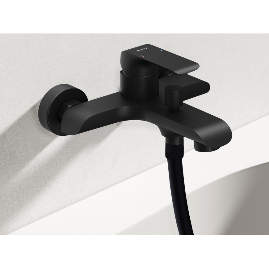 Ravak X07S114 - Komplet za kad z mešalno baterijo FLAT mat črna