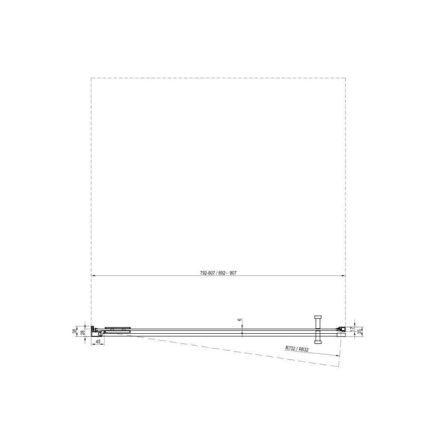 Ravak X0VV40A00Z1 - Tuš vrata COOL 80x195 cm sijajni krom