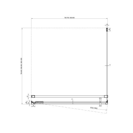 Ravak X9VV70A00Z1 - Fiksna tuš stena COOL 90x195 cm, krom visokega sijaja