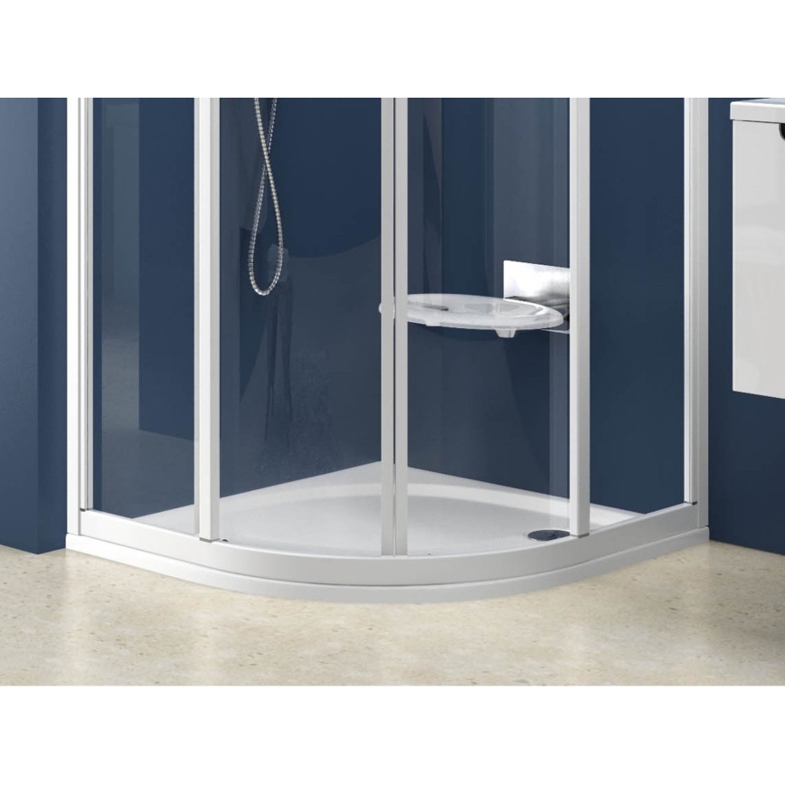 Ravak XA237711010 - Četrtkrožna tuš kad ELIPSO 90x90 cm, bela