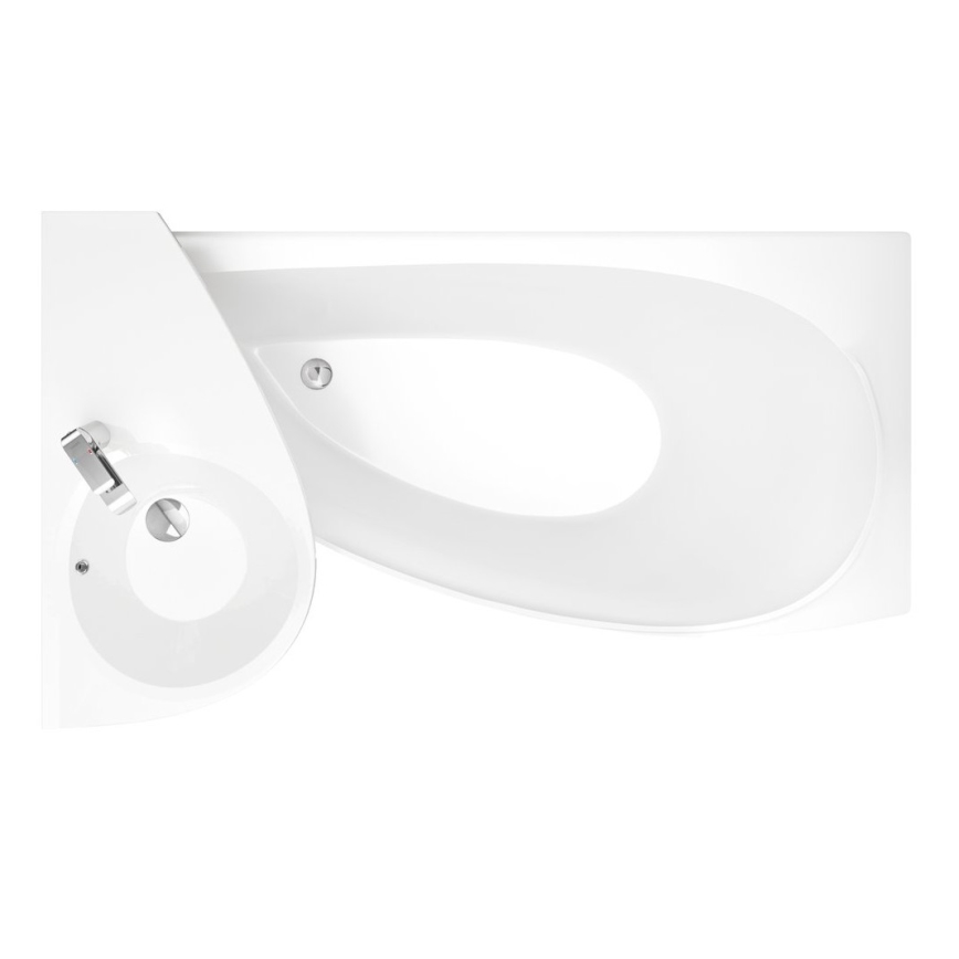 Ravak XJ1P1100000 - Viseči umivalnik AVOCADO 85x45 cm iz umetnega marmorja/bela