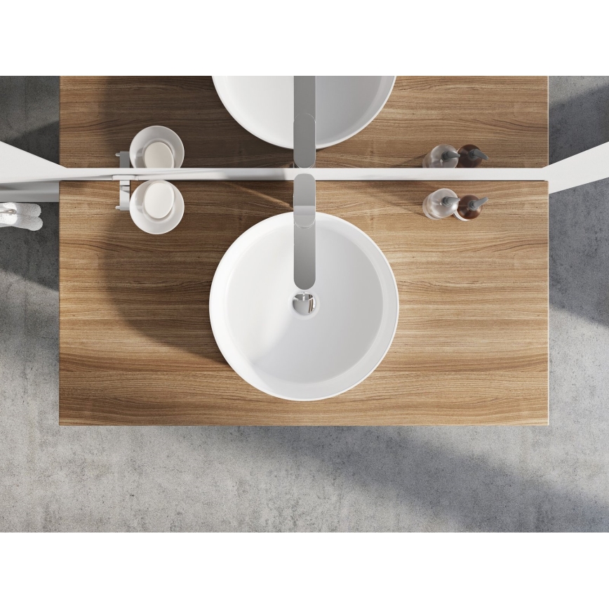 Ravak XJX01140002 - Umivalnik UNI SLIM za pult, premer 40 cm, keramika/bela