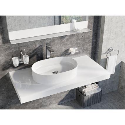 Ravak XJX01155001 - Umivalnik za namestitev na pult CERAMIC SLIM 55x37 cm keramika/bela