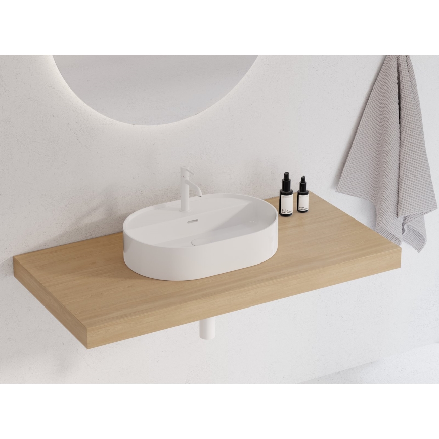 Ravak XJX01155003 - Pultni umivalnik CERAMIC SLIM 55x40 cm keramika/bela