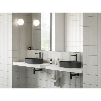Ravak XJX0D155000 - Umivalnik za pult CERAMIC SLIM 55x37 cm keramika/črna