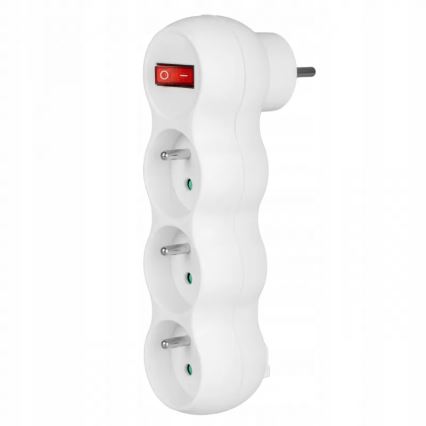 Razdelilec s stikalom, 3 vtičnice