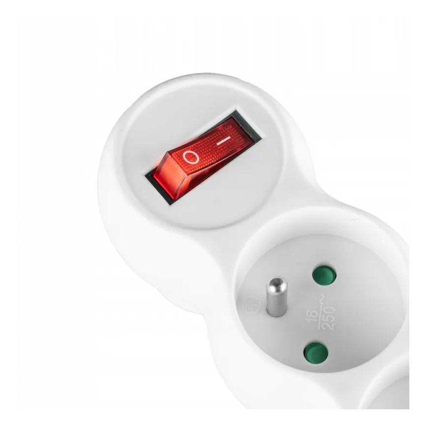 Razdelilec s stikalom, 3 vtičnice