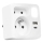 Razdelilec z 2 vtičnicama + USB-C + USB-A z LED osvetlitvijo LED/0,5W/230V 3000K