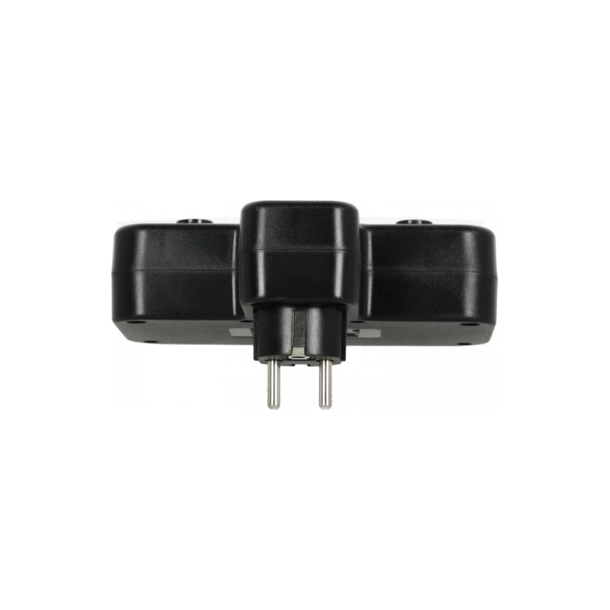 Razdelilna vtičnica s stikalom in LED osvetlitvijo LINEA PRO 2Z + 3xUSB A/C SCHUKO 4000K črna