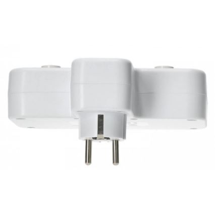 Razdelilna vtičnica s stikalom in LED osvetlitvijo LINEA PRO 2Z + 3xUSB A/C SCHUKO 4000K bela