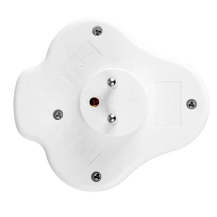 Razdelilnik z dvema vtičnicama in stikalom + USB-C + USB-A