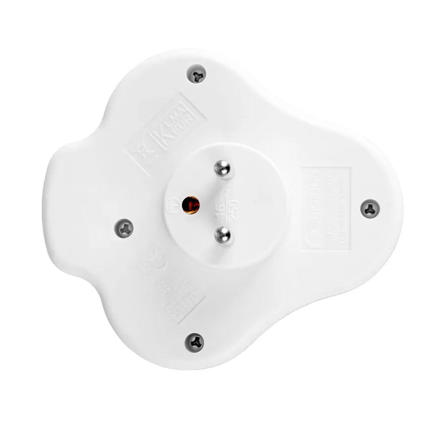 Razdelilnik z dvema vtičnicama in stikalom + USB-C + USB-A