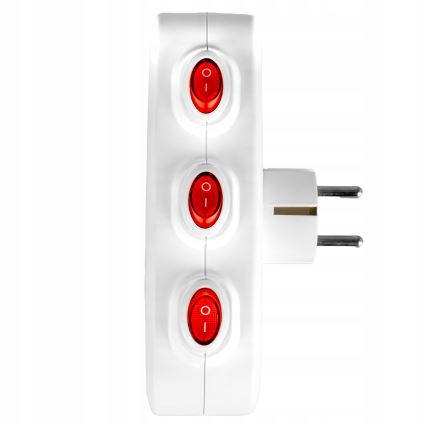 Razdelilnik z vklopnimi stikali — 3 vtičnice