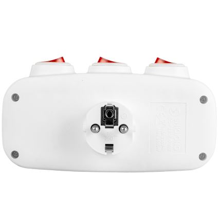 Razdelilnik z vklopnimi stikali — 3 vtičnice