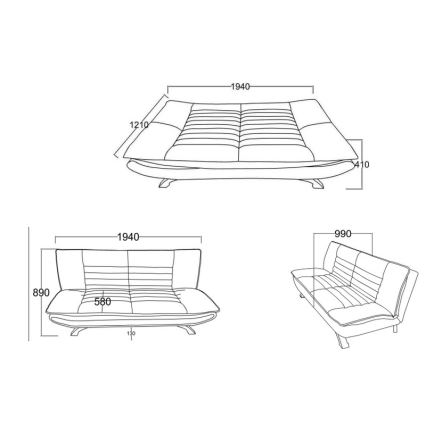 Raztegljiv dvosed AIRI, bež