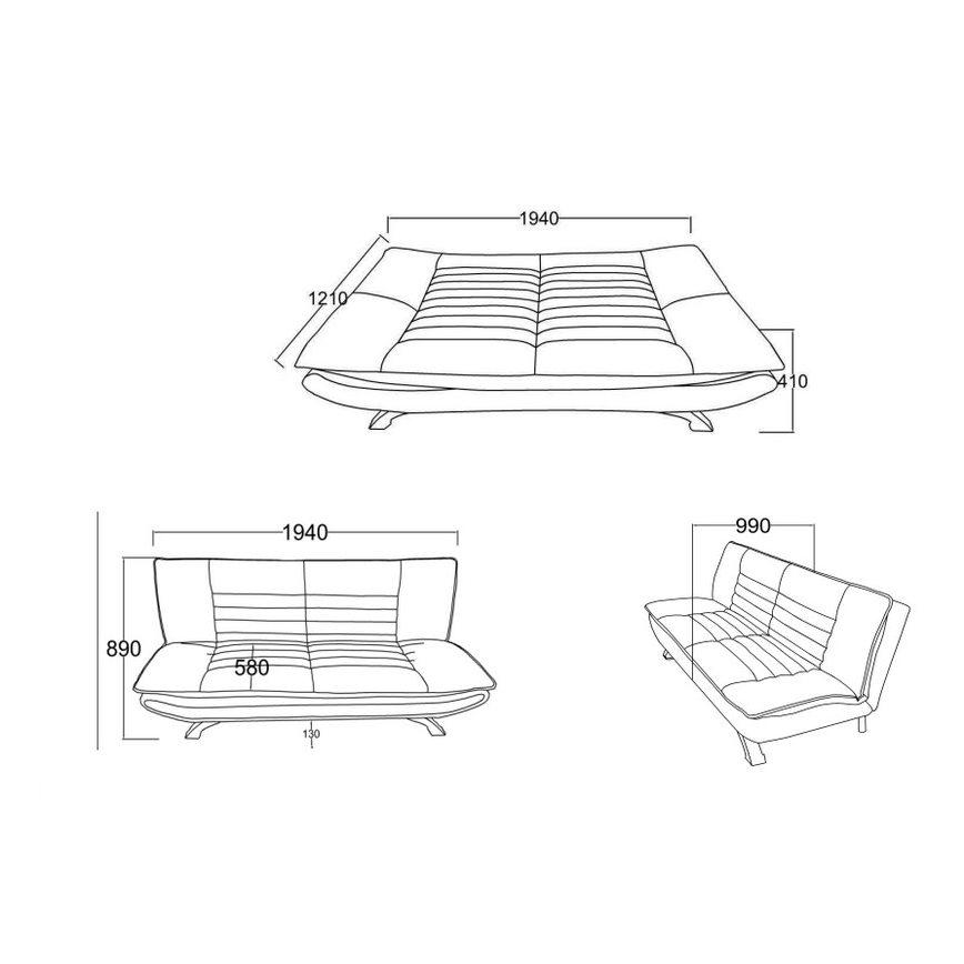 Raztegljiv dvosed AIRI, bež