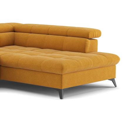 Raztegljiv kotni sedežni garnitura v obliki črke L MARANO desna oranžna