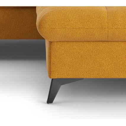 Raztegljiv kotni sedežni garnitura v obliki črke L MARANO desna oranžna