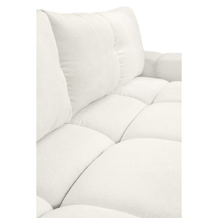 Raztegljiv oblazinjen trosed ALMADA z odlagalnim prostorom, bež