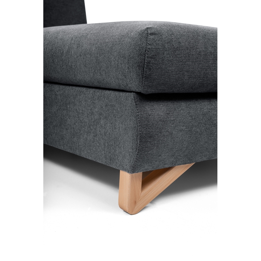 Raztegljiva kotna oblazinjena sedežna garnitura z prostorom za shranjevanje v obliki L AVESTA, desna, antracitna