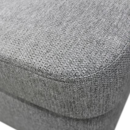 Raztegljiva desna kotna sedežna garnitura v obliki črke U SERPA s vgrajenim shranjevalnim prostorom, siva