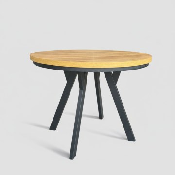 Raztegljiva jedilna miza CENTRO 100/140x77 cm hrast craft/črna