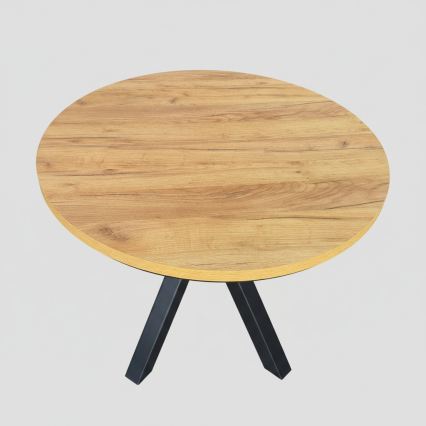 Raztegljiva jedilna miza CONVI 100/140x73 cm hrast craft/črna