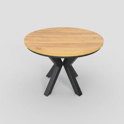 Raztegljiva jedilna miza CONVI 100/140x77 cm hrast craft/črna