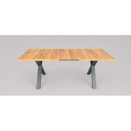 Raztegljiva jedilna miza DOMO 150/190x80 cm hrast craft/črna