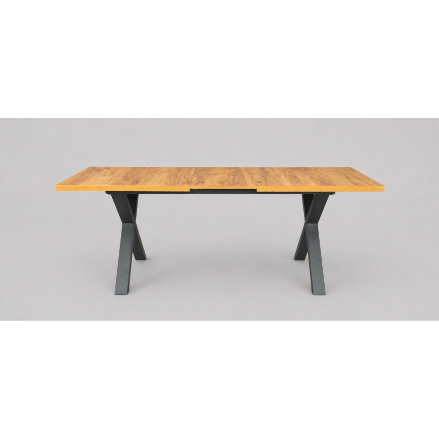 Raztegljiva jedilna miza DOMO 150/190x80 cm hrast craft/črna