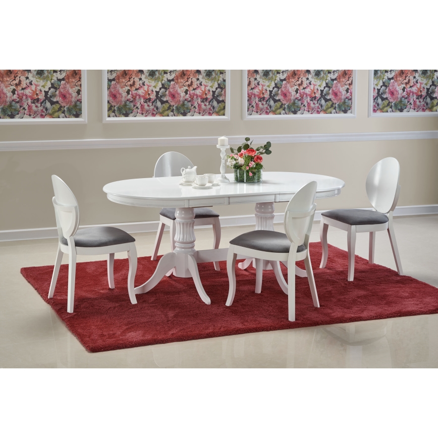 Raztegljiva jedilna miza FUERTE 150/190x90 cm bela