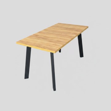 Raztegljiva jedilna miza KERNO 150/190x80 cm hrast craft/črna