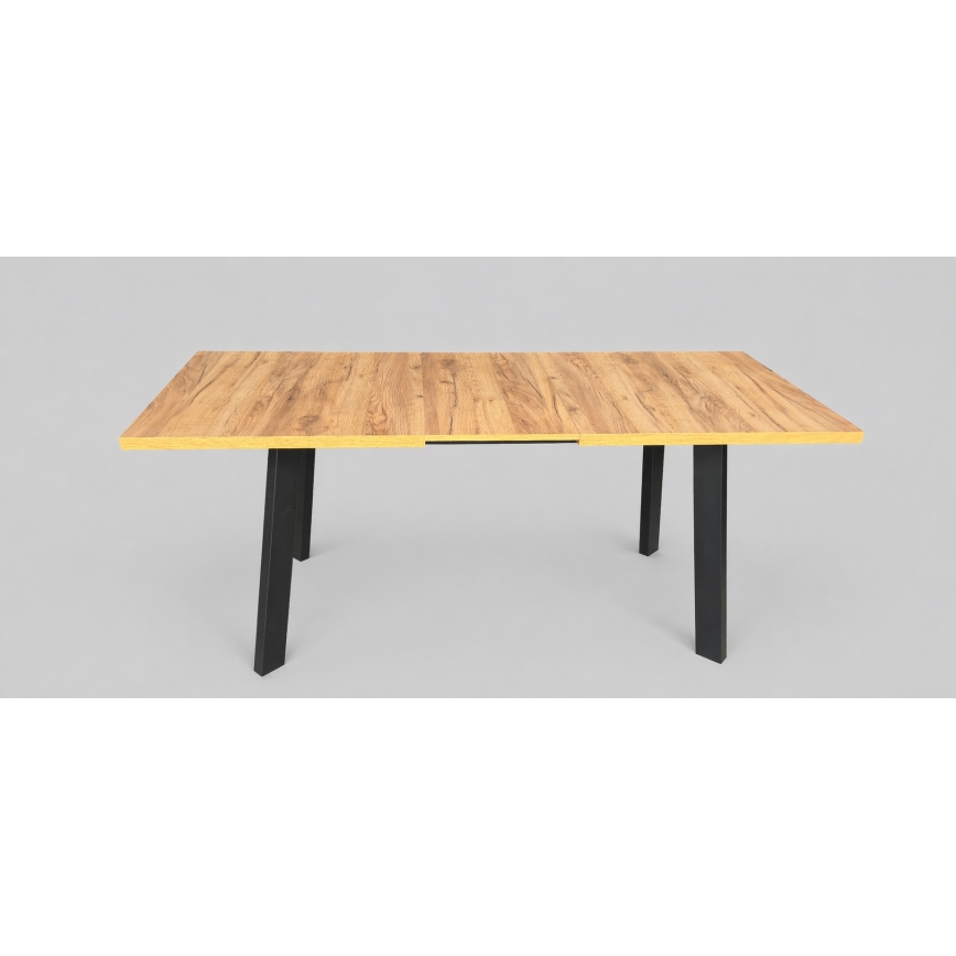 Raztegljiva jedilna miza KERNO 150/190x80 cm hrast craft/črna