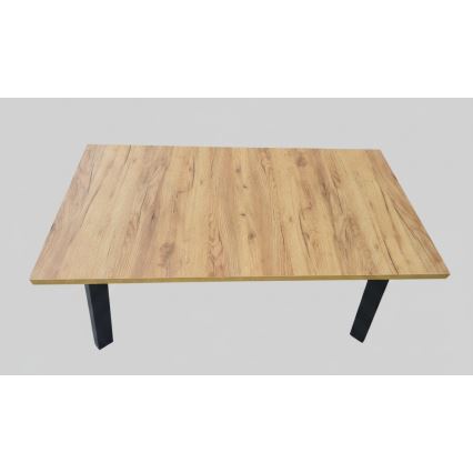 Raztegljiva jedilna miza KERNO 150/190x80 cm hrast craft/črna
