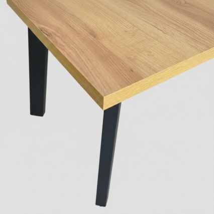 Raztegljiva jedilna miza KERNO 150/190x80 cm hrast craft/črna