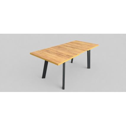 Raztegljiva jedilna miza KERNO 150/190x80 cm hrast craft/črna