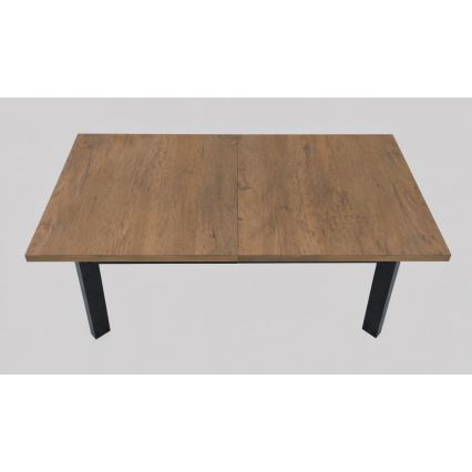 Raztegljiva jedilna miza KERNO 150/190x80 cm hrast Lefkas/črna